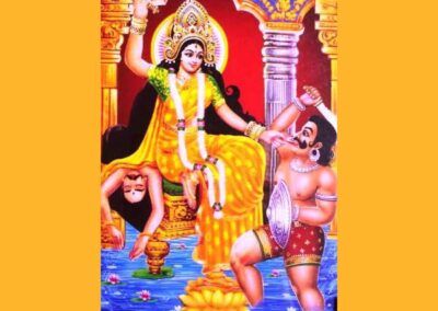 BAGALAMUKHI | 28.4. * Bagalamukhi is the goddess who paralyses with her beauty.  The story of Bagalamukhi references the colour gold quite centrally.